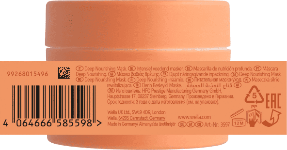 Mascarilla Cabello Seco Nutri-Enrich Invigo Wella Professionals