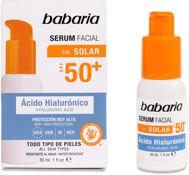 Sérum Facial Solar Ácido Hialurónico SPF50+ Babaria