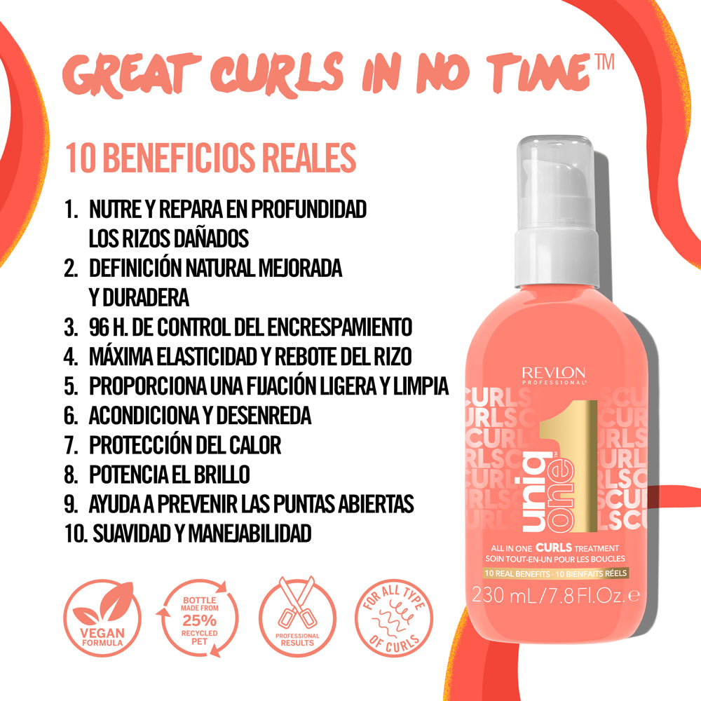 Tratamiento Sin Aclarado Cabello Rizado Uniq One Revlon Professional