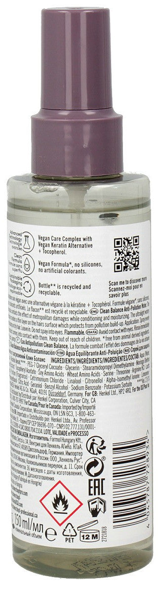 Agua Anticontaminación Bonacure Clean Balance Schwarzkopf Professional