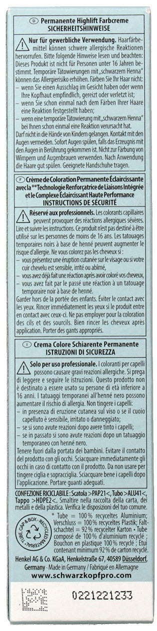 Tinte Igora Royal Highlifts 10-1 Rubio Platino Ceniza Schwarzkopf Professional
