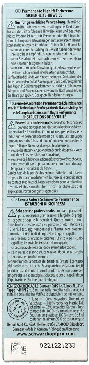 Tinte Igora Royal Highlifts 10-0 Rubio Platino Natural Schwarzkopf Professional