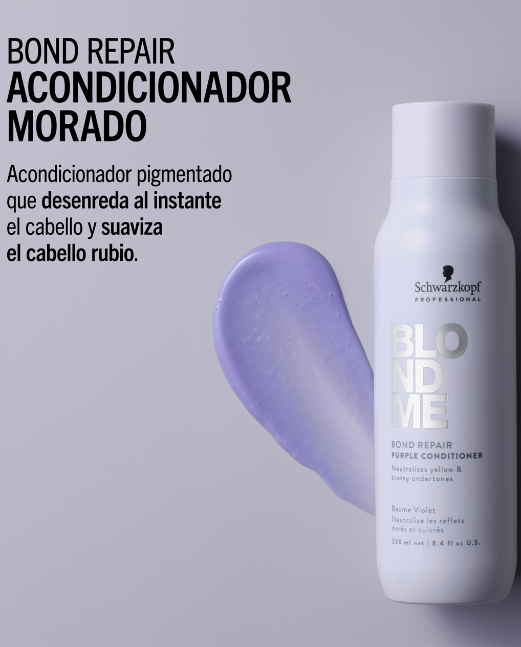 Acondicionador Morado Bond Repair BlondMe Schwarzkopf Professional