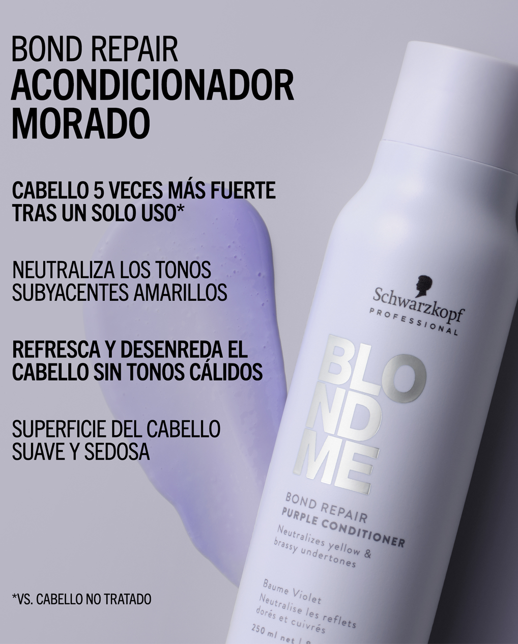 Acondicionador Morado Bond Repair BlondMe Schwarzkopf Professional