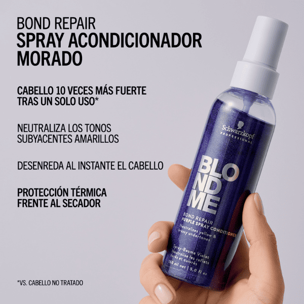 Spray Acondicionador Morado Bond Repair BlondMe Schwarzkopf Professional