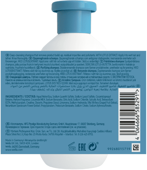 Champú Purificante para Cuero Cabelludo Graso Invigo Scalp Balance Deep Cleansing Wella Professionals