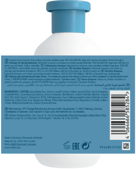Champú Calmante para Cuero Cabelludo Sensible Invigo Scalp Balance Sensitive Wella Professionals