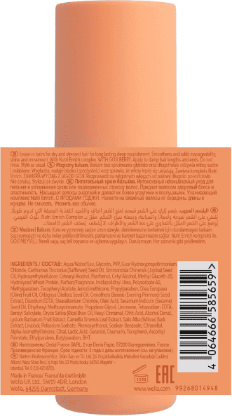 Bálsamo Sin Aclarado para Cabello Seco o Encrespado Nutri-Enrich Invigo Wella Professionals
