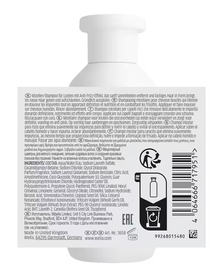 Champú Micelar Nutricurls para rizos Wella Professionals