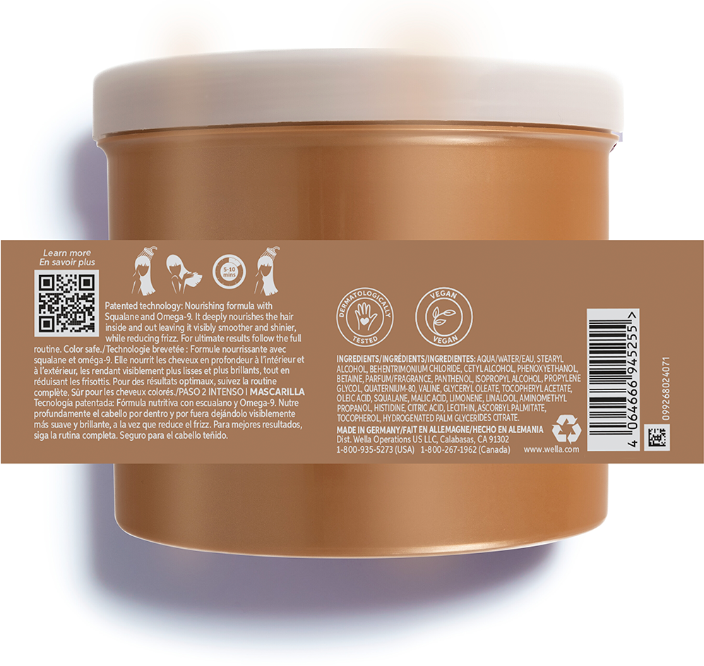 Mascarilla Ultimate Smooth cabello encrespado 500ml Wella Professionals