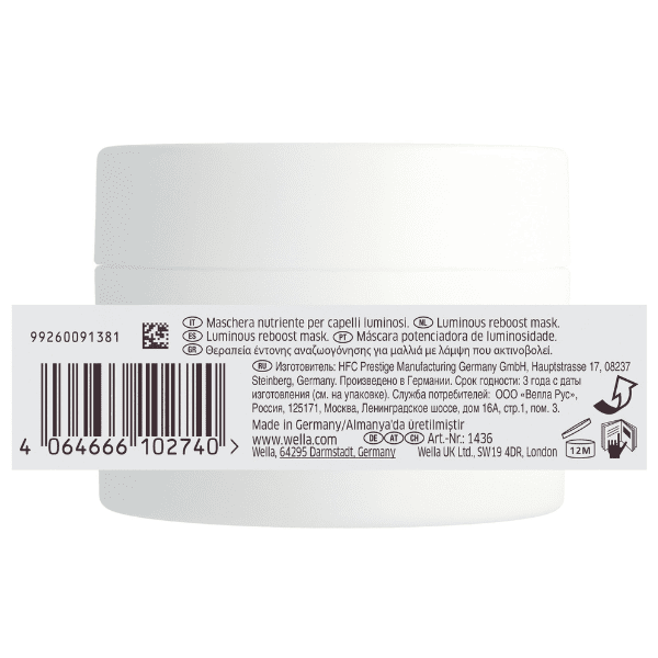 Mascarilla Oil Reflections Luminous Reboost Wella Professionals