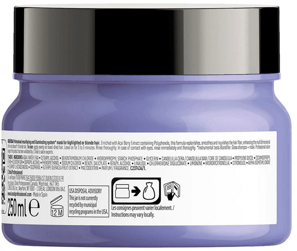 Mascarilla Blondifier Gloss Iluminador y Neutralizante L`Oréal Serie Expert
