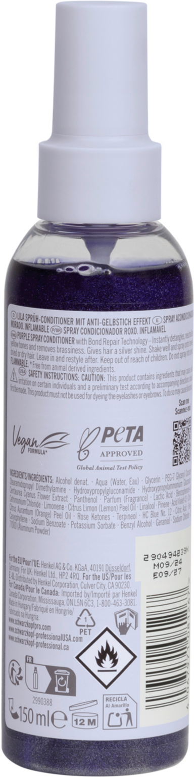 Spray Acondicionador Morado Bond Repair BLONDME Schwarzkopf Professional