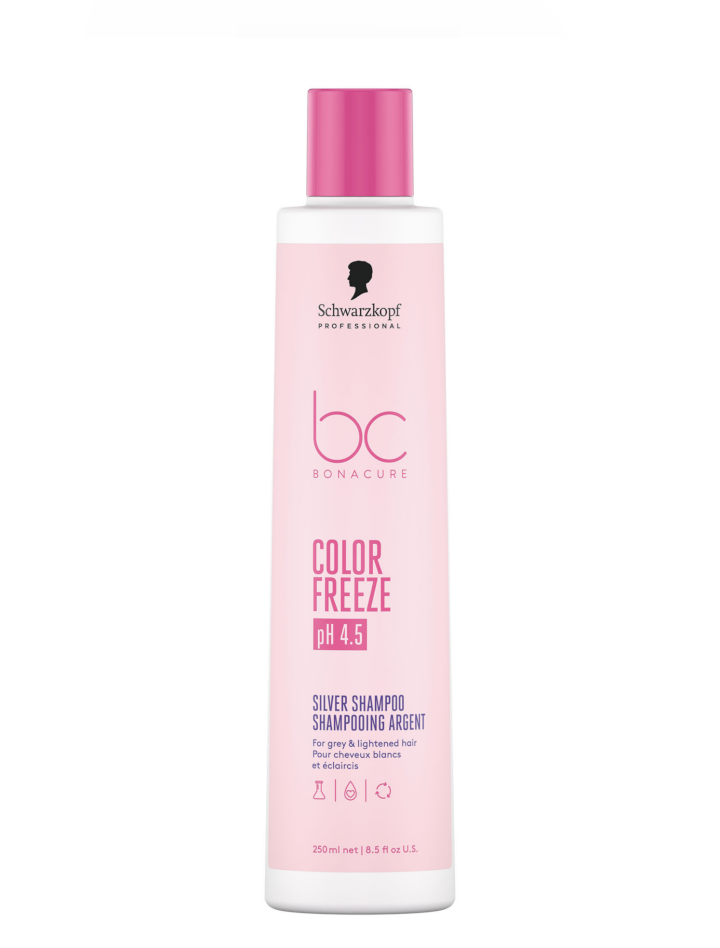 Champú especial canas Bonacure Color Freeze Silver de 250ml antiamarillo