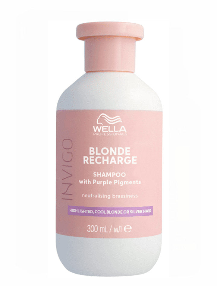 Wella Invigo Blonde Recharge Champú Matizador para Cabello Rubio 300 ml