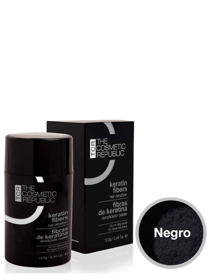 Fibras Capilares Negro Keratin Fibers 12,5 gr The Cosmetic Republic