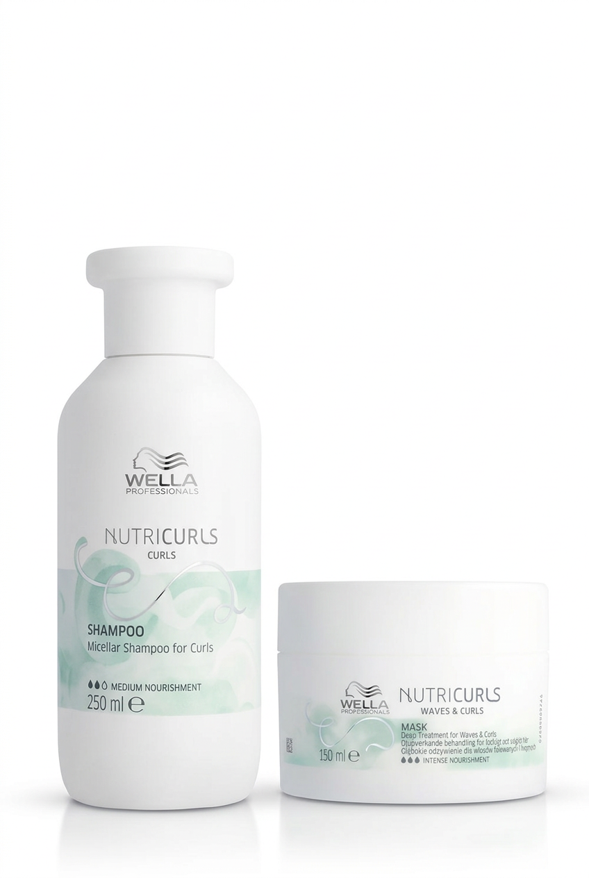 Pack Wella Nutricurls Rizos: Champú Micelar 250 ml + Mascarilla 150 ml