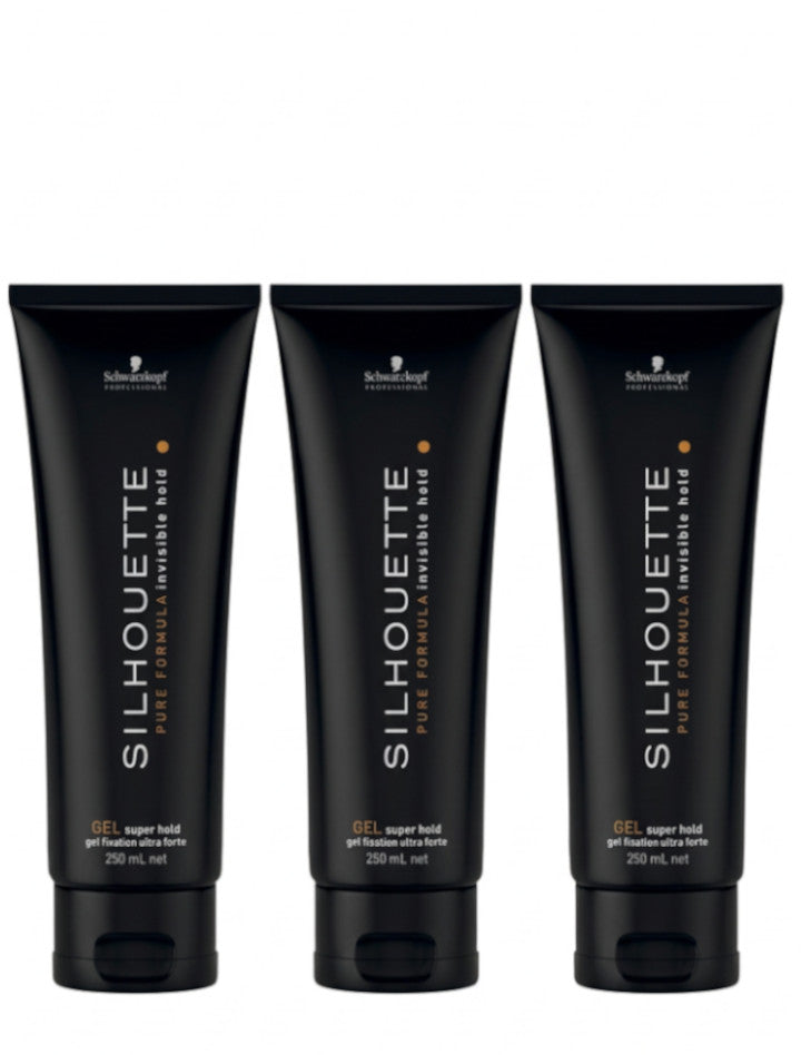 Pack de 3 Schwarzkopf Silhouette Super Hold Gomina Extrafuerte