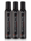Pack 3 Espumas Silhouette Extrafuerte 200 ml – Schwarzkopf Professional